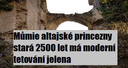 Můmie altajské princezny stará 2500 let má moderní tetování jelena